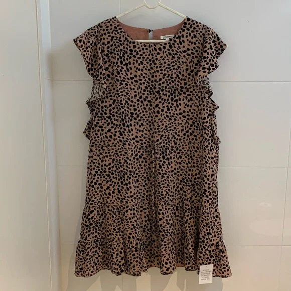 Tussah Ivana Mini Dress in Nude Spot - Size 12 - Picture 4 of 14